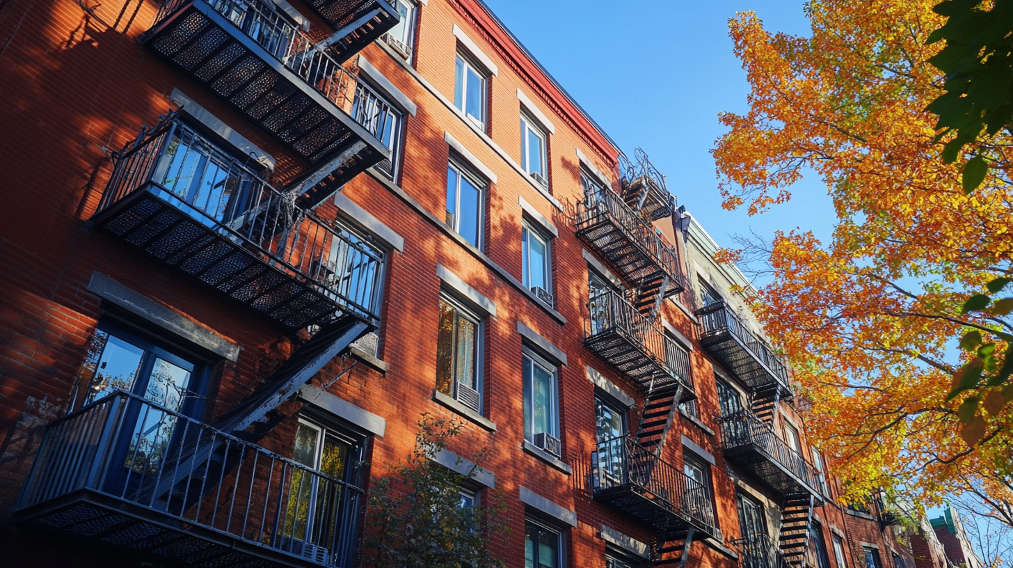 Immeuble résidentiel mis en valeur pour la vente